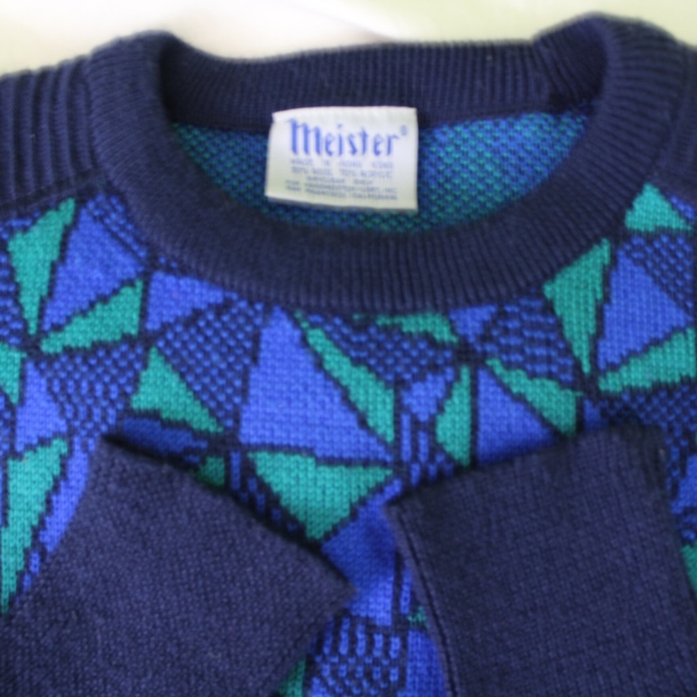 SOLD. Vintage 80s Ski Pullover Sweater Meister Men - Picture 3 of 8